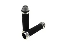 Handle grips black / alu with handle bar weights 24mm / 22mm