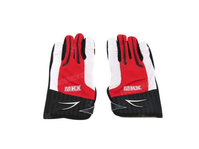 Handschoen MKX cross rood / wit main