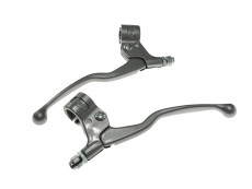 Handle set brake lever kit Lusito M84 GR long silver-grey