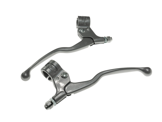 Handle set brake lever kit Lusito M84 GR long silver-grey main