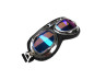 Helmet glasses goggles custom black / chrome with blue mirror glass thumb extra
