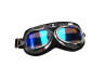 Helmet glasses goggles custom black / chrome with blue mirror glass thumb extra