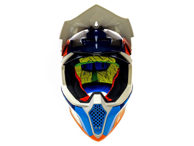 Helm MT Falcon Arya cross gloss blue / orange / gray product