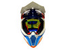 Helm MT Falcon Arya cross glans blauw / oranje / grijs thumb extra