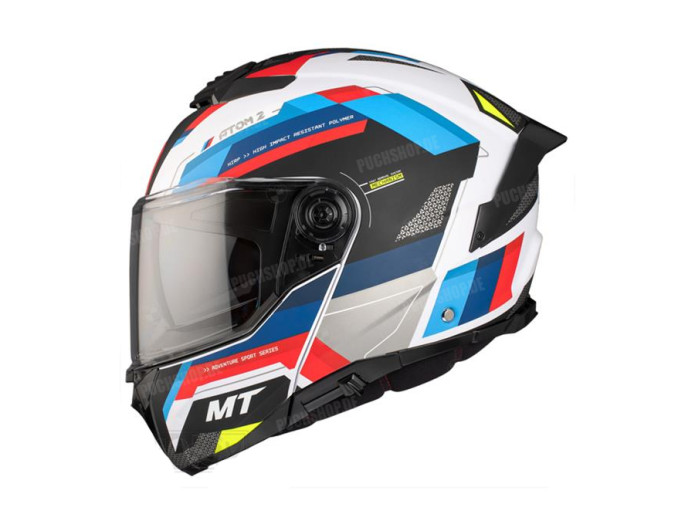 Helm MT Atom 2 SV System bast Matt Blau / Rot (S - XXL)