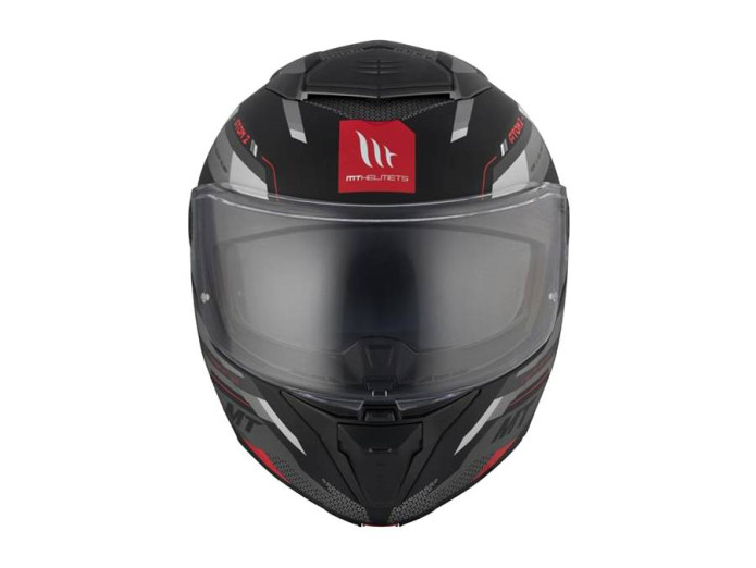 Helm MT Atom 2 SV System bast Matt Schwarz / Rot (S - XXL)