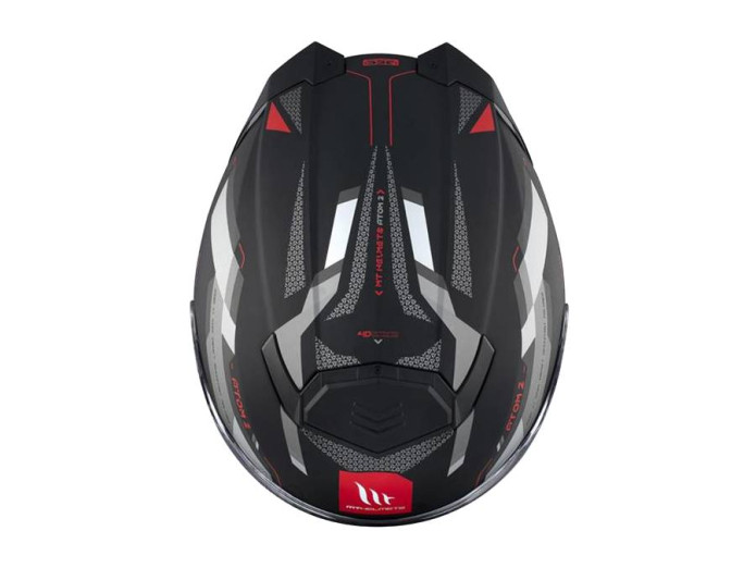 Helm MT Atom 2 SV System bast Matt Schwarz / Rot (S - XXL)