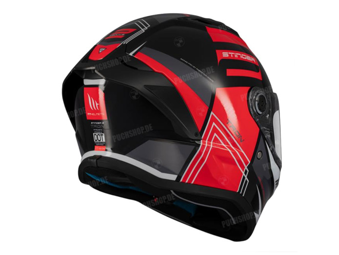 Helm MT Helm Stinger 2 Tron zwart / rood (S - XL)