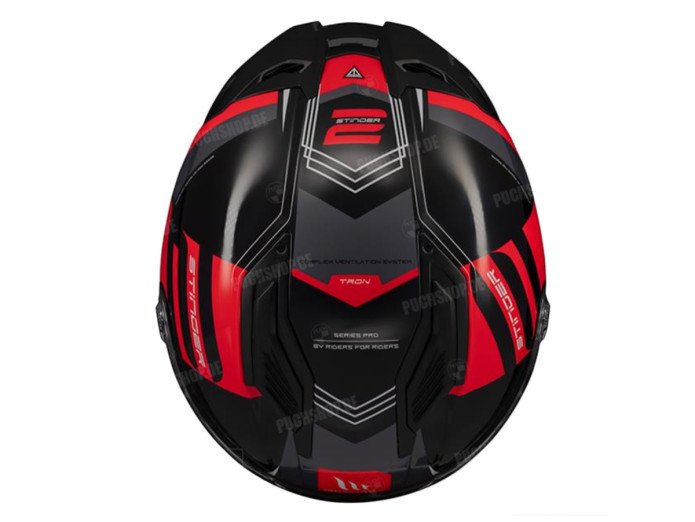 Helm MT Helm Stinger 2 Tron zwart / rood (S - XL)