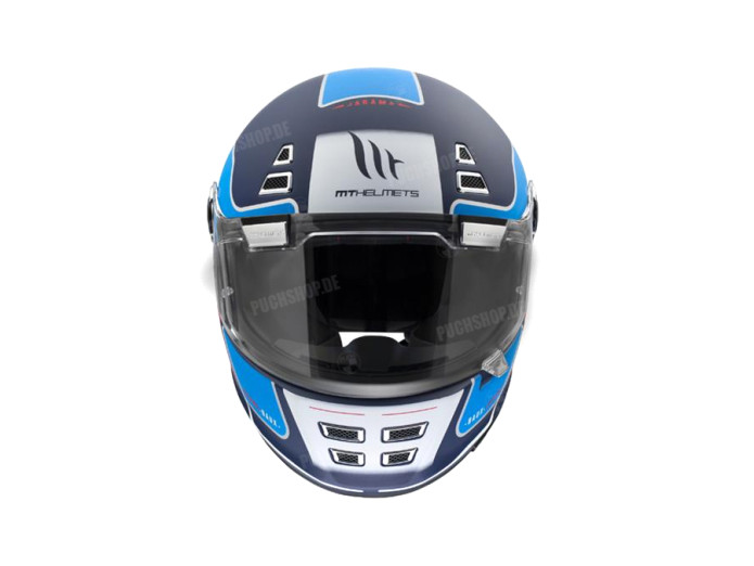 Helm MT Jarama SV Baux mat blauw / rood (S - XXL)