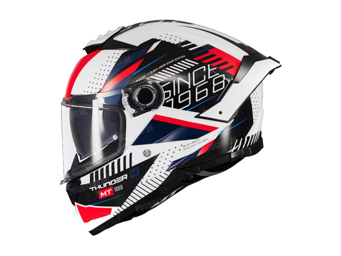 Helm MT Thunder 4 SV Lumience Weiss / Blau / Rot (S - XXL)