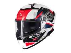 Helm MT Thunder 4 SV Lumience wit / blauw / rood (S - XXL)