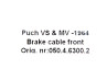 Kabel Puch MV50 / VS50 grijs remkabel voor thumb extra