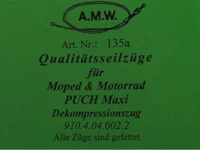Cable Puch Maxi decompression cable long A.M.W. product