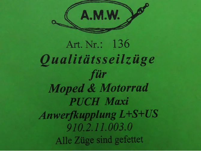 Kabel Puch Maxi koppelingskabel A.M.W. product