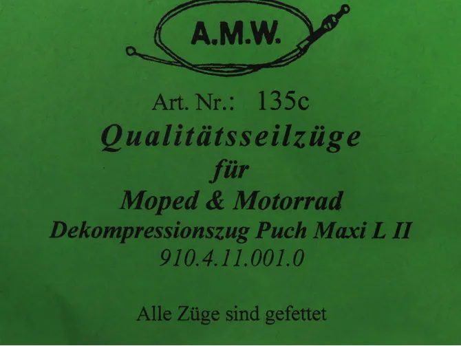Kabel Puch Maxi L2 decompressiekabel A.M.W. product