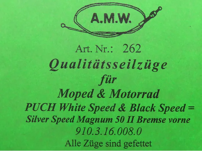 Bowdenzug Puch X50 2M Bremszug vorne A.M.W.  product