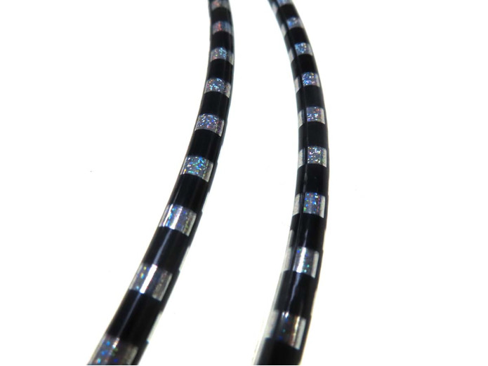 Universeel buitenkabel zwart chroom glitter Elvedes p/meter