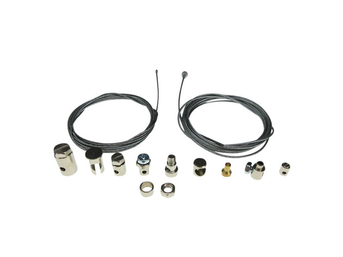 Cable repair kit with inner throttle / brake / clutch cable and nipples product