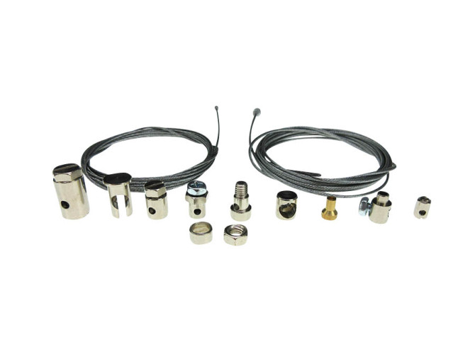 Kabel reparatieset met binnen gas / rem / koppeling kabel en nippels product