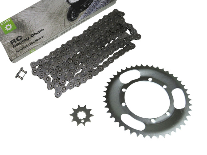 Chain Esjot (A-quality) + sprocket set Puch Maxi S / N / X30 automatic main