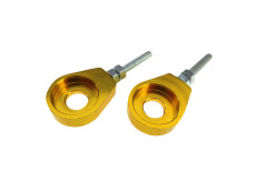 Chain Tensioner M6 12mm CNC aluminium gold (2 pieces)