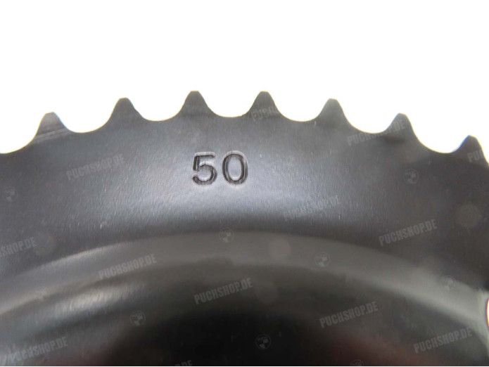 Rear sprocket Puch Maxi S / N / X30 50 tooth GPO A-quality