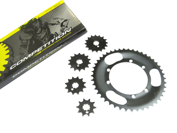 Chain SFR 415-128 + sprocket set Puch Maxi S N X30 automatic main