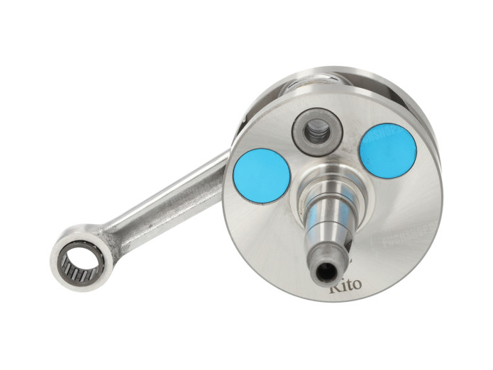 Puch Krukas Rito krukas volrond nu met 16mm bigend en 44mm slag! Krukas Puch Maxi E50 oud model Rito volrond 16mm big-end 44mm (+1 mm slag)