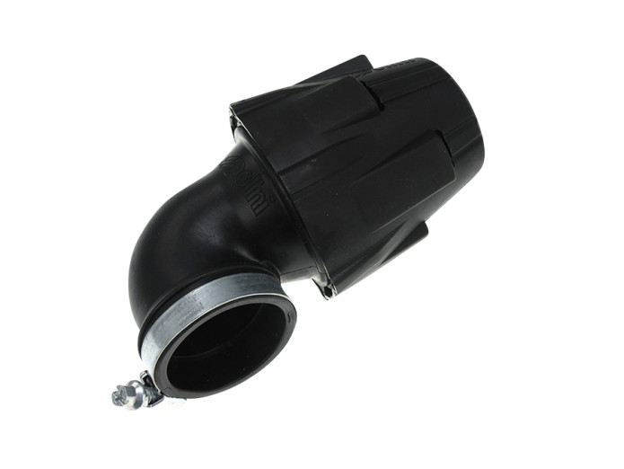 Air filter 46mm foam Polini Air Box angled 90 degrees black / blue