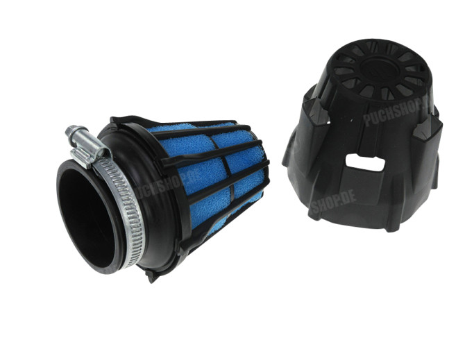 Air filter 46mm power Polini straight black / blue main