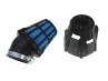 Luchtfilter 46mm power Polini schuin zwart / blauw 2