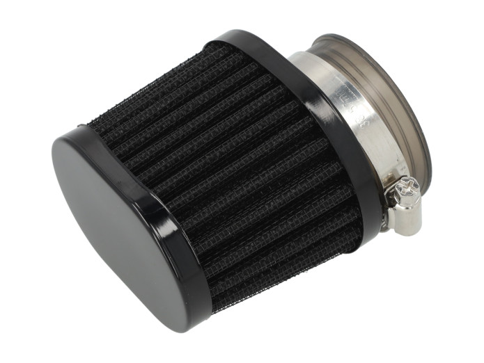 Luchtfilter 50mm powerfilter universeel ovaal zwart