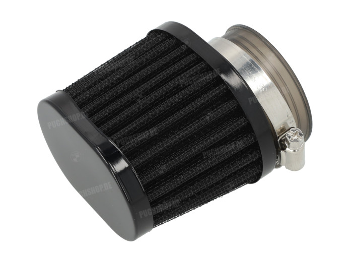 Luchtfilter 50mm powerfilter universeel ovaal zwart