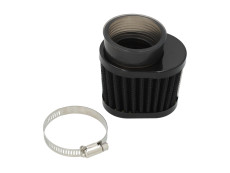 Luchtfilter 50mm powerfilter universeel ovaal zwart