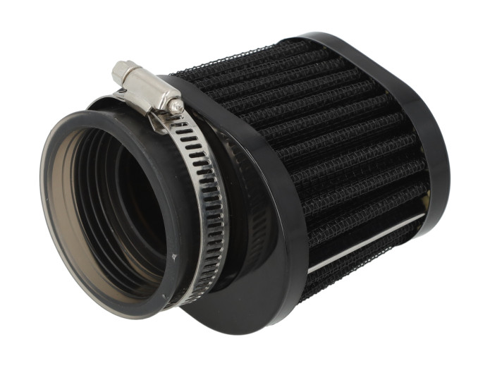 Luchtfilter 50mm powerfilter universeel ovaal zwart