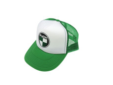 Pet truckers cap groen/wit met Puch logo