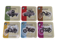 Coasters set Puch 6 parts 95x95mm
