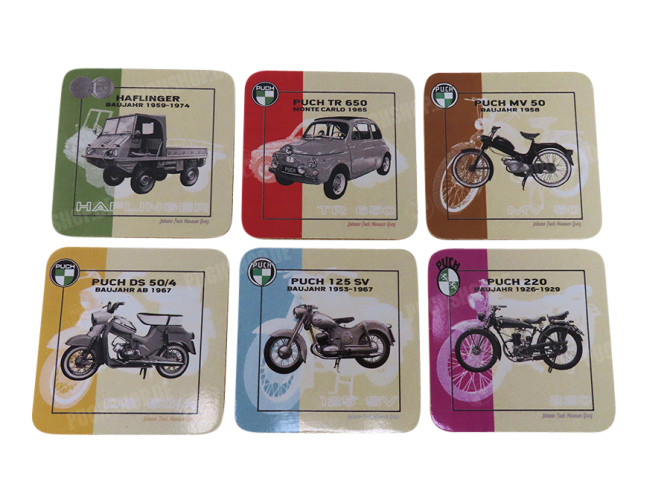 Coasters set Puch 6 parts 95x95mm main