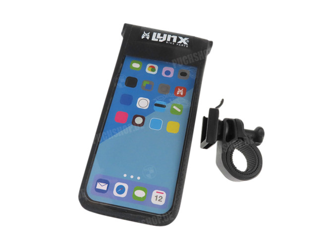 Mobile phone holder waterproof with handlebar mount Lynx main