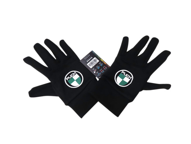 Glove softshell black with Puch logo product