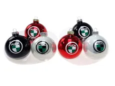 Christmas ball ornament with Puch logo set