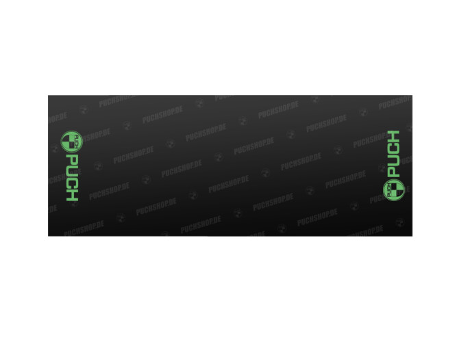 Milieu / Werkplaatsmat 200x100cm met Puch logo groen main