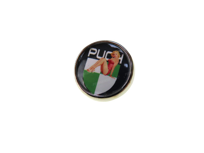 Pin button 2cm met Puch Pin-up logo main