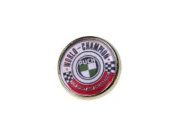 Pin button with Puch World Champion logo