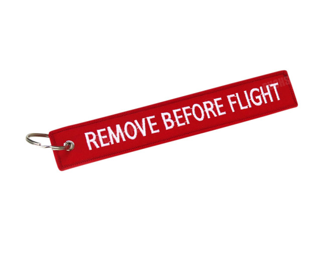 Schlüsselanhänger / Tag Remove before flight Puchshop.de main