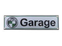 Sign Enamel Puch Garage 30x8cm