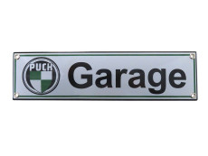 Sign Enamel Puch Garage 30x8cm