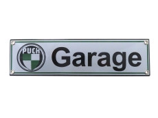 Schild Emaille Puch Garage 30x8cm