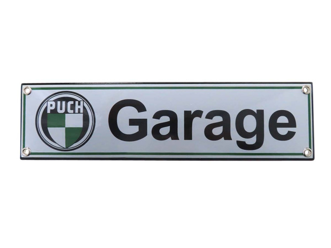 Schild Emaille Puch Garage 30x8cm product